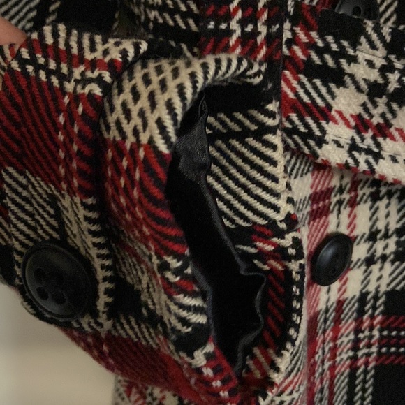 Vintage Glamour by Louie Louie plaid pea coat - Picture 6 of 11